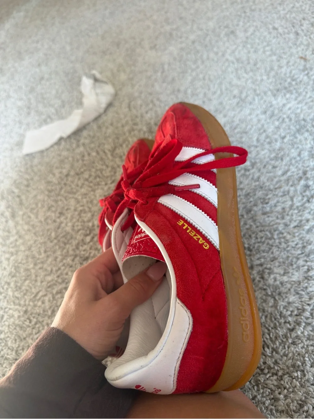 adidas Gazelle Indoor Sneakers - Red/White